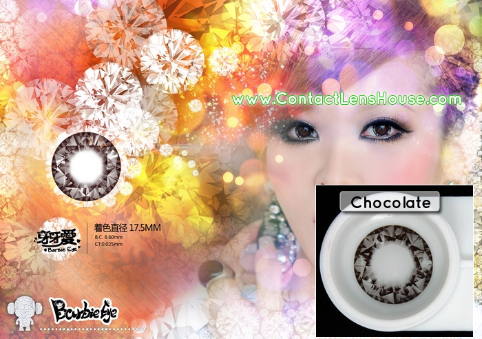 Barbie Eye Diamiond 17.5mm lens - CHOCOLATE