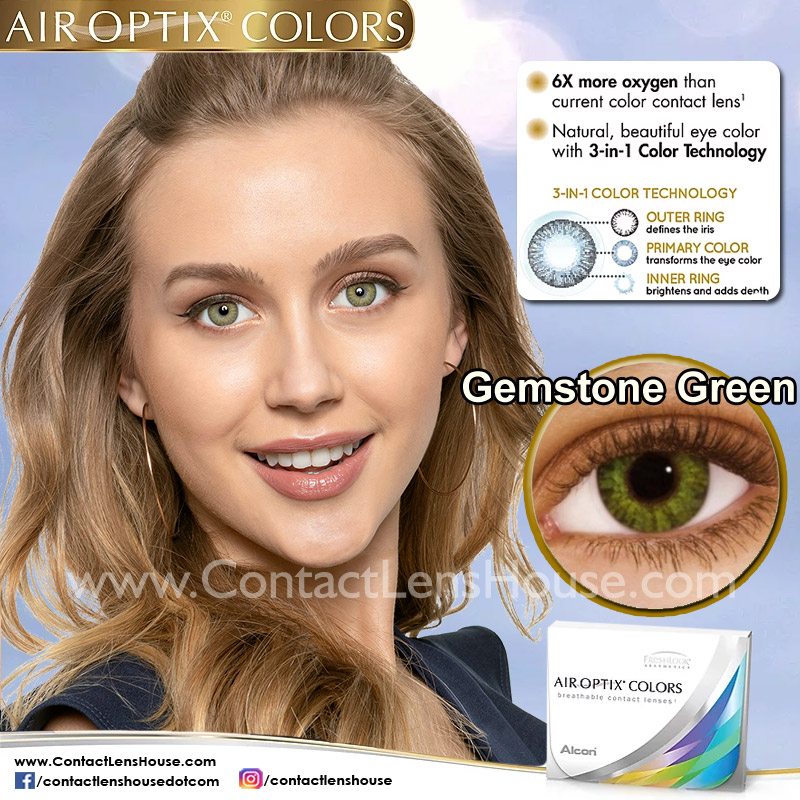 Air Optix Colors Gemstone Green Contact Lenses