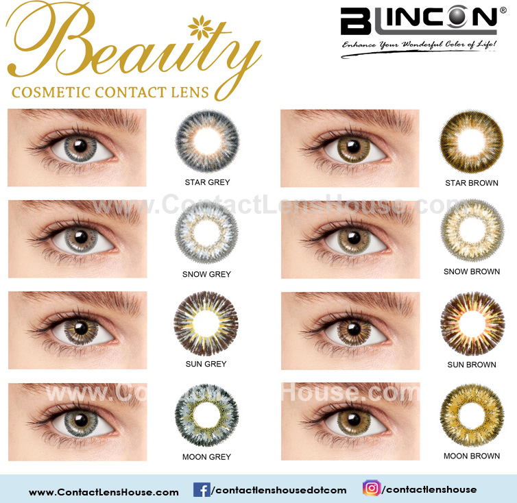 Blincon Beauty Snow Grey Color Contact Lens