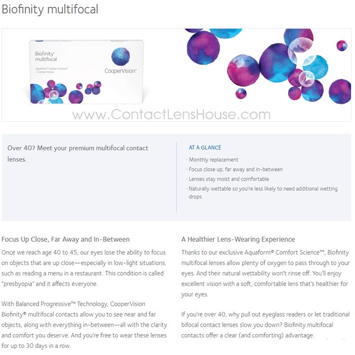 biofinity multifocal contact lens