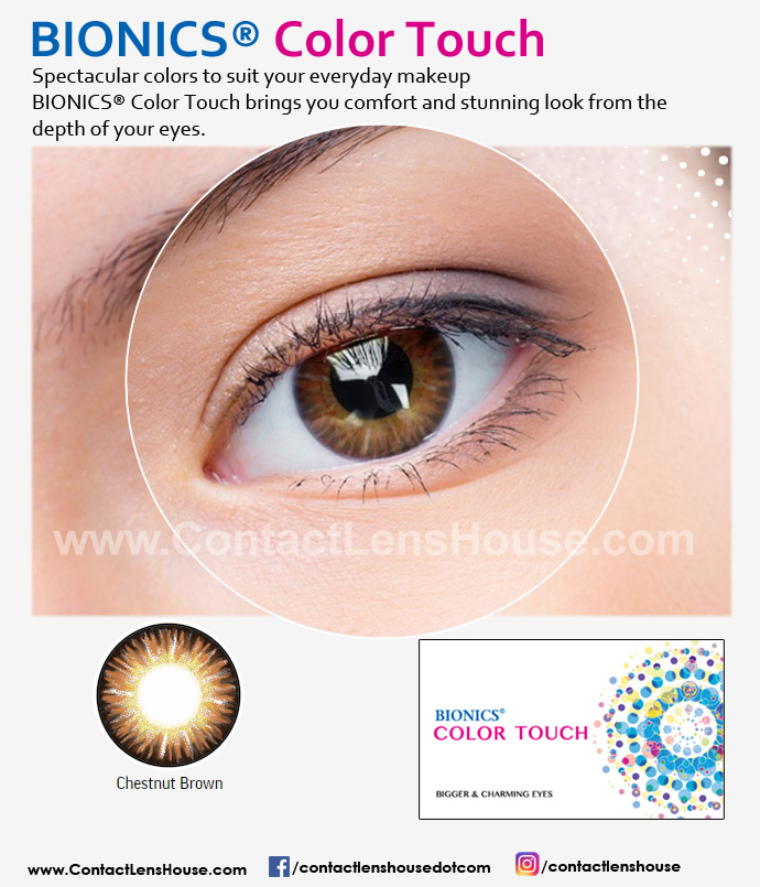 BIONICS Color Touch Chestnut Brown colored contacts