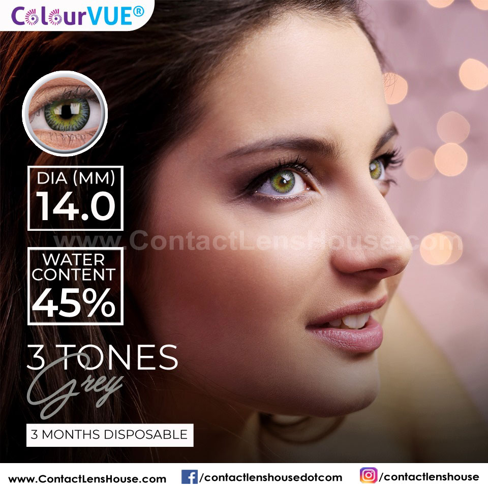 Ark lobby Violin ColourVUE 3 Tones Grey colored contacts lenses