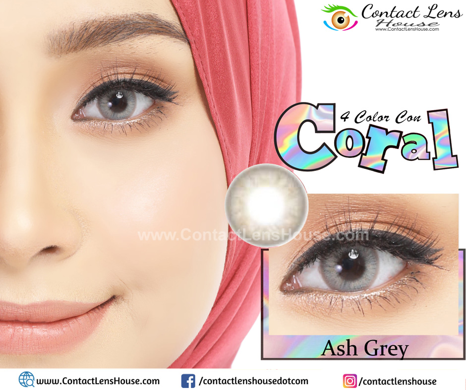 Coral 4 Tone Ash Grey contact lenses