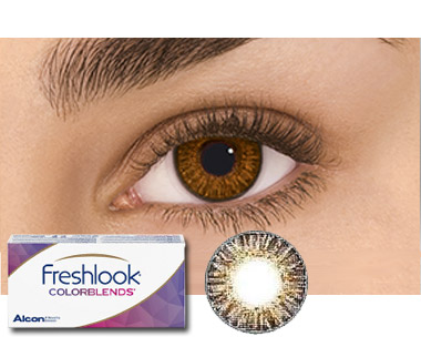 freshlook colorblends sterling grey on dark brown eyes