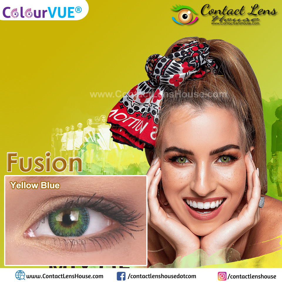 Colourvue Fusion Yellow Blue Contact Lenses