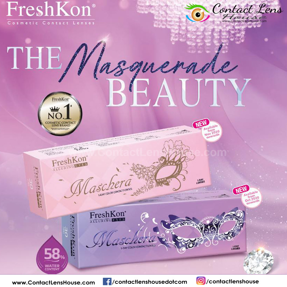 Freshkon Maschera Mauve Daily Contact Lenses