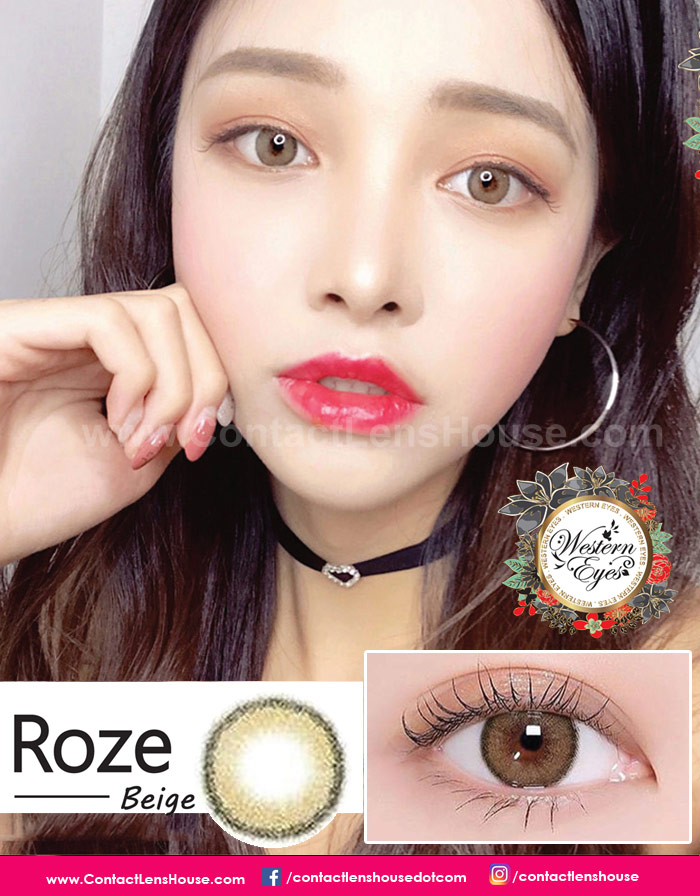 Roze contact lenses