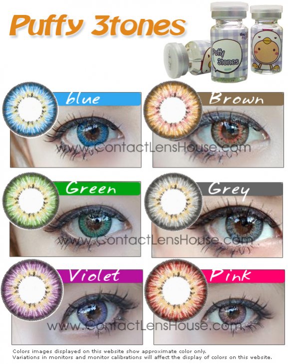 Puffy 3 Tones Color Contact Lenses ContactLensHouse