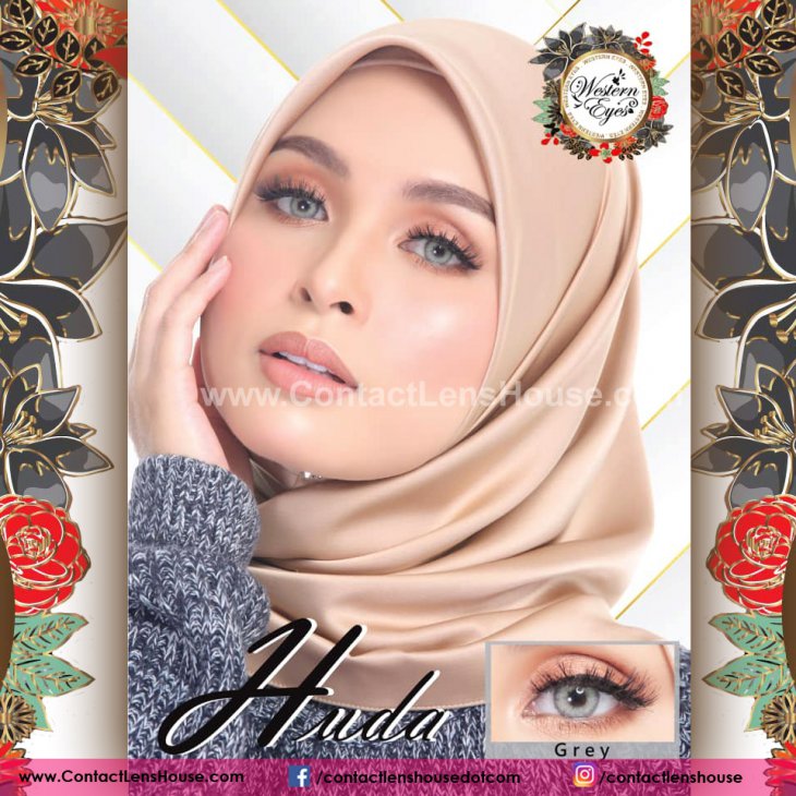 Huda Grey Color Contact Lens