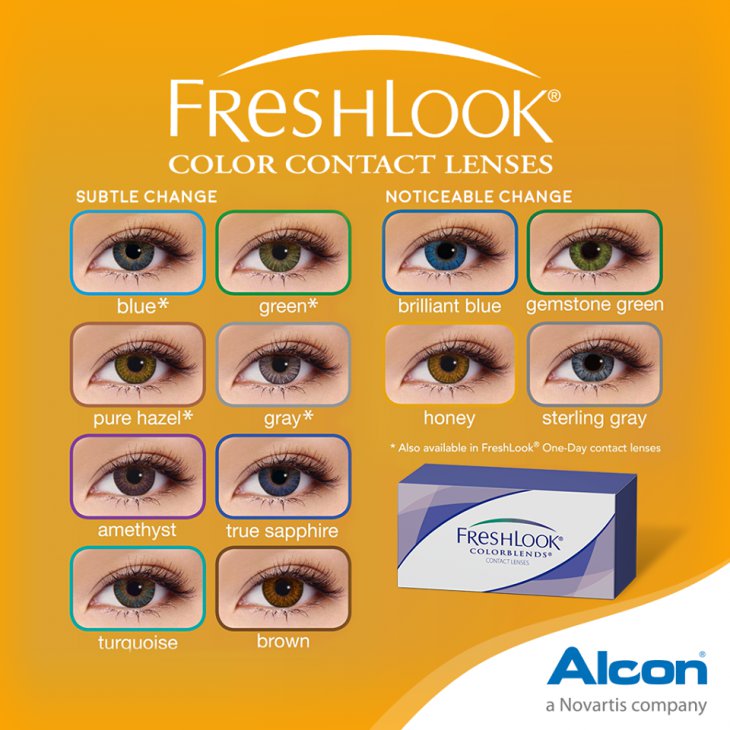 FreshLook ColorBlends Color Contact Lens for naturally beautiful dark